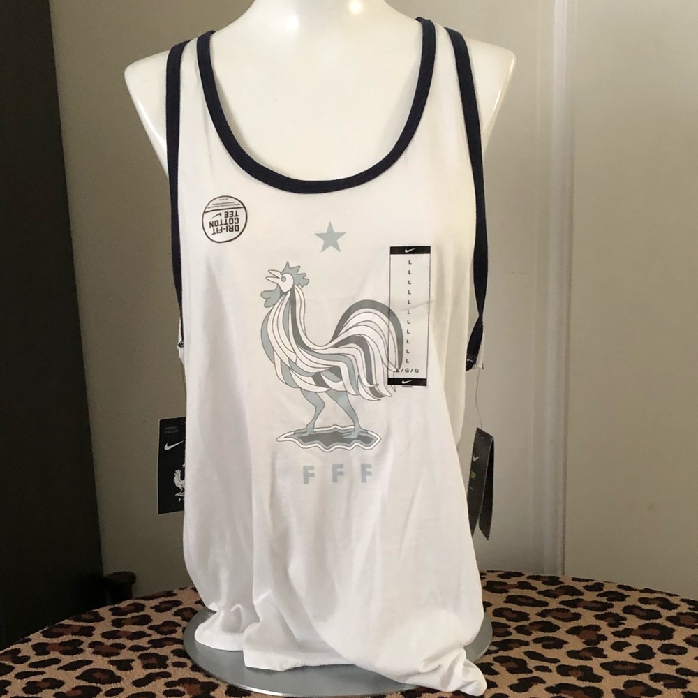 SOLD!! NWT! Nike Navy and White Tank Top